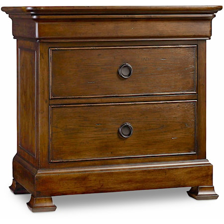 Traditional 3-Drawer Nightstand with Touch Dimmer Switch