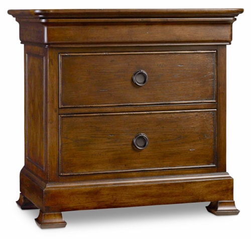 Traditional 3-Drawer Nightstand with Touch Dimmer Switch