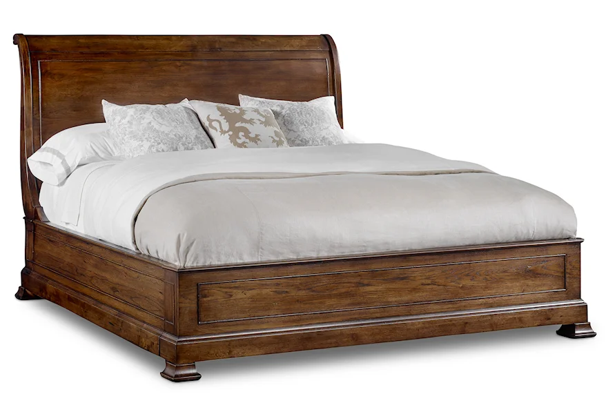 Archivist Queen Sleigh Bed with Platform Footboard by Hooker Furniture at Gill Brothers Furniture
