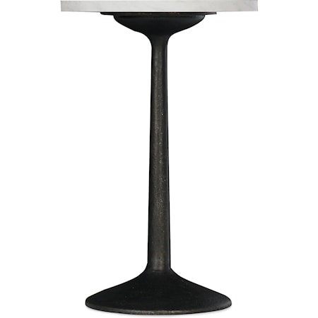 Transitional Round Martini Table with Marble Top