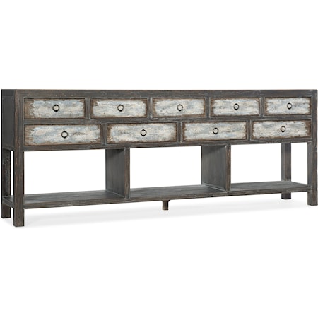 Traditional 9-Drawer Console