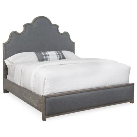 Relaxed Vintage California King Upholstered Bed