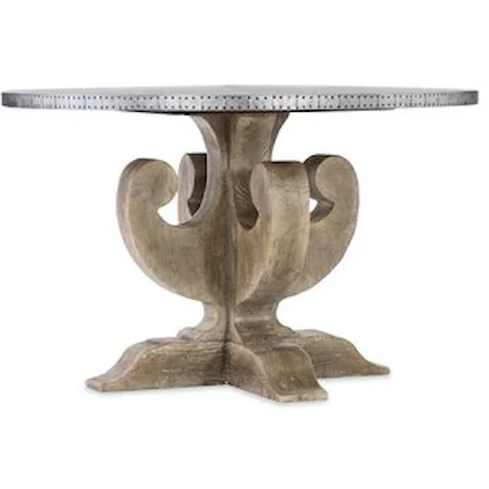 Adjustable Aluminum Top Pedestal Dining Table