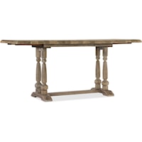Traditional Adjustable Height Dining Table with Two 12" Leaves