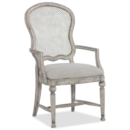Metal Back Arm Chair