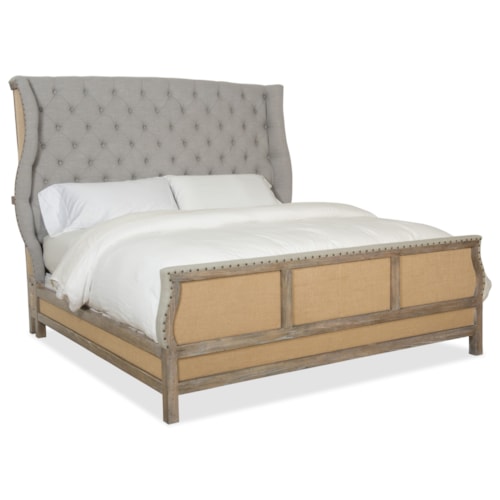 Bon Vivant De-Constructed California King Upholstered Bed