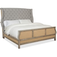 Bon Vivant De-Constructed King Upholstered Bed