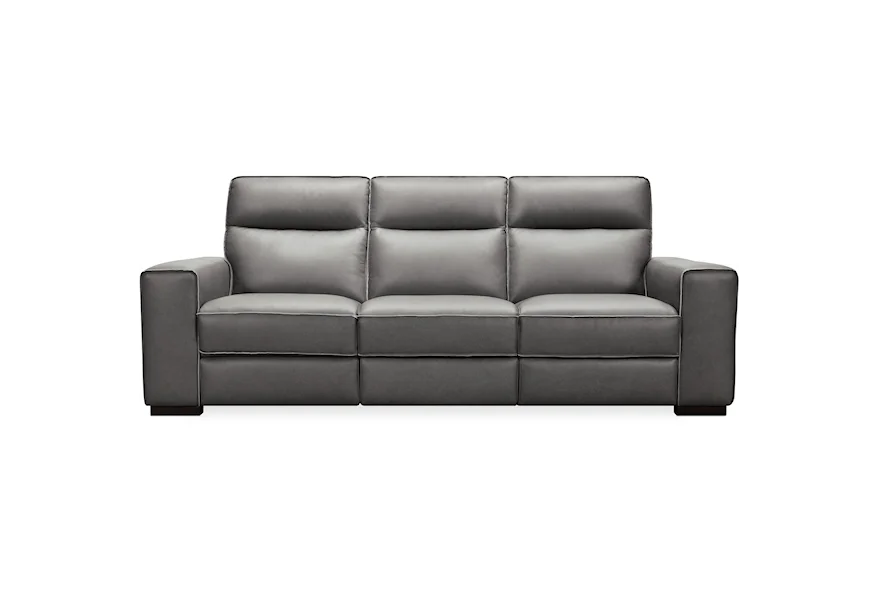 Braeburn Leather Power Reclining Sofa by Hooker Furniture at Miller Waldrop Furniture and Decor