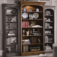 Traditional 6-Shelf Bookcase with 4 Adjustable Shelves