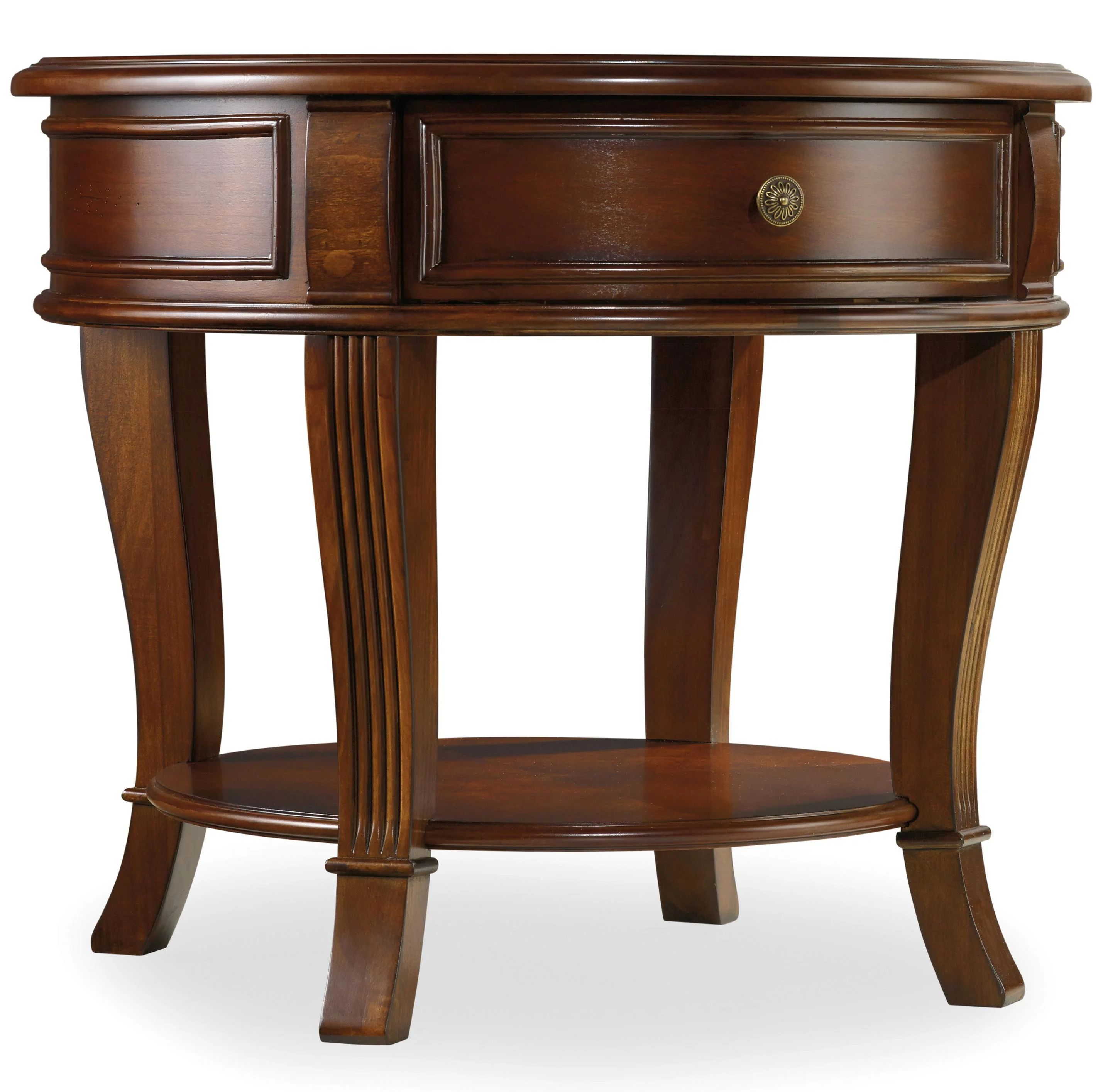 Hooker Furniture Brookhaven 281-80-116 Traditional 1-Drawer Round Lamp ...