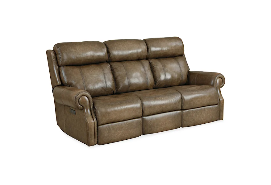 Brooks Power Sofa w/ Power Headrest by Hooker Furniture at Janeen's Furniture Gallery