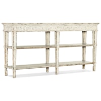 Rustic Console Table with Shelves
