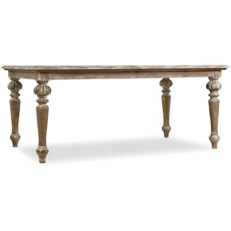 Rectangle Leg Dining Table with 2 18" Leaves