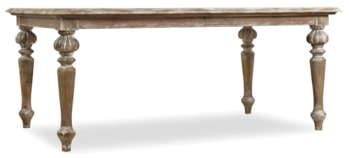 Traditional 72" Dining Table with Leaves
