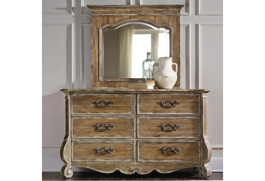 Chatelet Dresser and Mirror Set by Hooker Furniture at Stoney Creek Furniture 