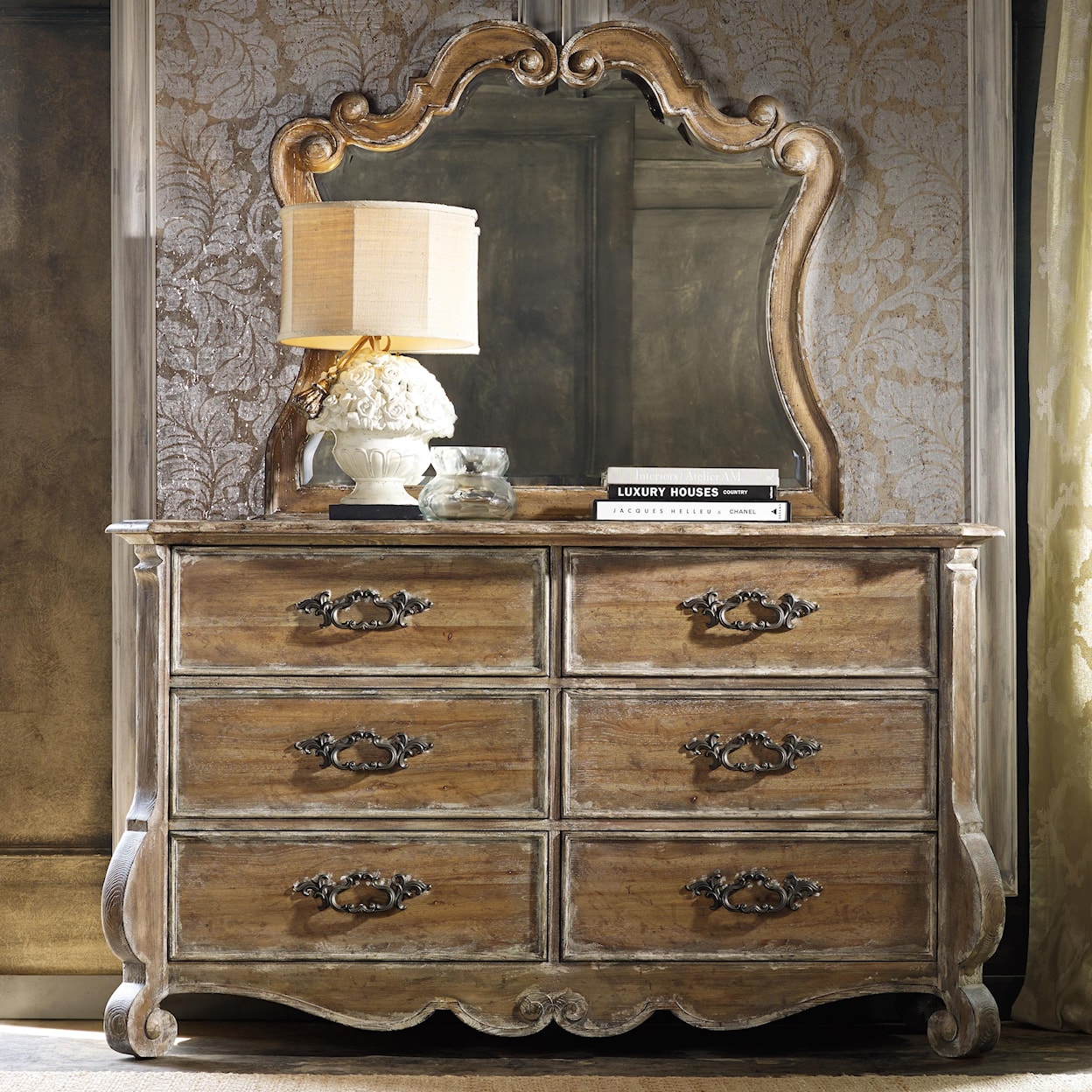 Hooker Furniture Chatelet Dresser and Mirror Set