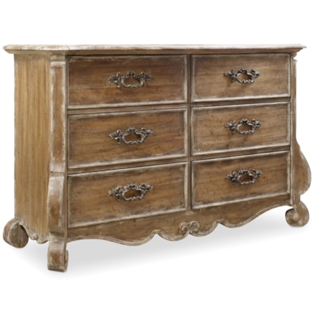 Dresser and Mirror Set