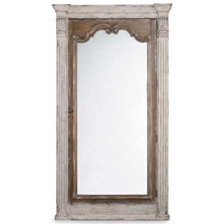 Floor Mirror with Jewelry Armoire Storage