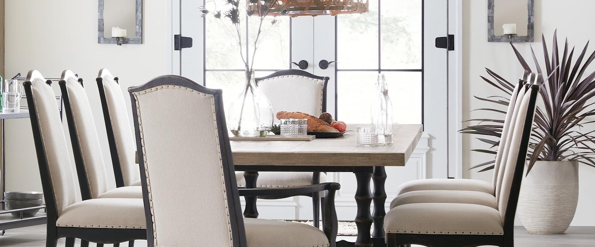9-Piece Trestle Table and Chair Set