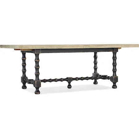 84in Trestle Table with Leaves
