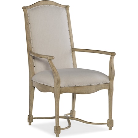 Upholstered Back Arm Chair