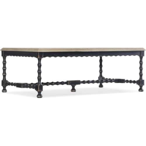 Rustic Two-Tone Cocktail Table