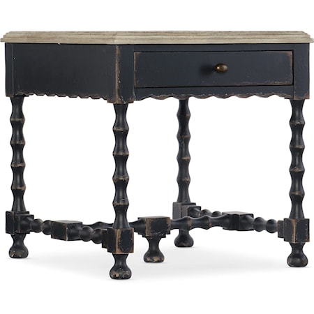 Rustic Two-Tone Rectangular End Table