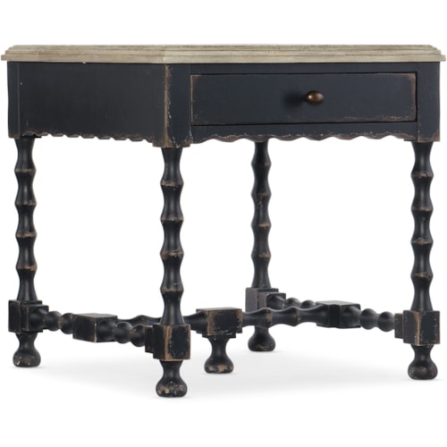 Rustic Two-Tone Rectangular End Table