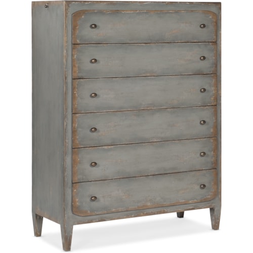 Rustic 6-Drawer Chest
