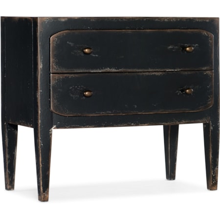 Rustic 2-Drawer Nightstand