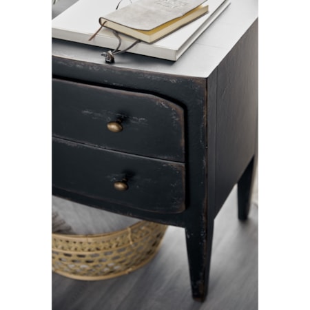 Rustic 2-Drawer Nightstand