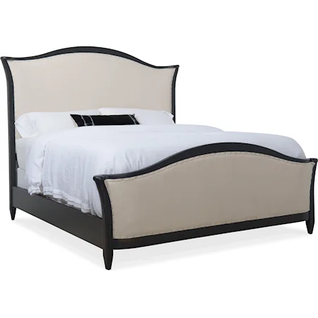 Queen Upholstered Bed with Nailhead Trim