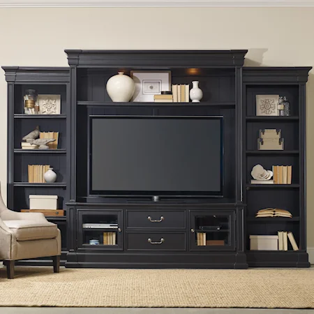 Four Piece Entertainment Group with 2 Drawers