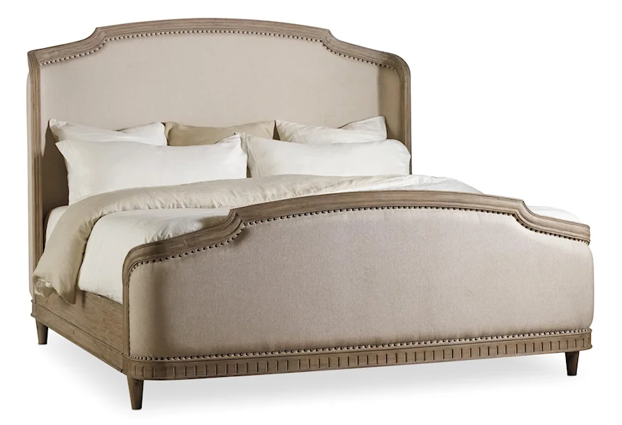 Corsica Queen Upholstered Shelter Bed by Hooker Furniture at Zak's Home