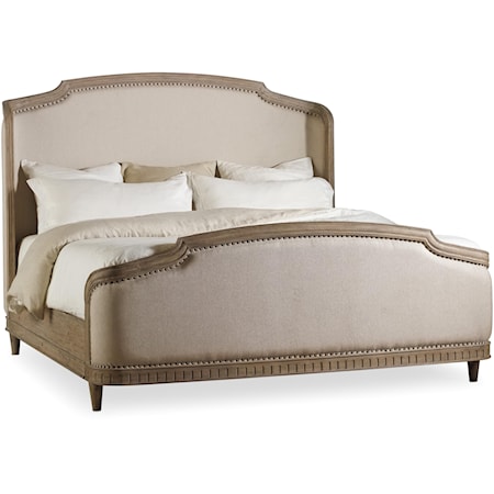 King Upholstered Shelter Bed