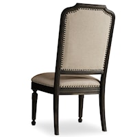Traditional Upholstered Side Chair with Nailhead Trim