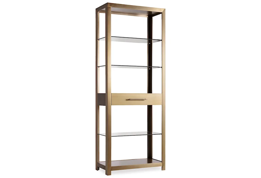 Curata Modern Open Bookcase by Hooker Furniture at Miller Waldrop Furniture and Decor