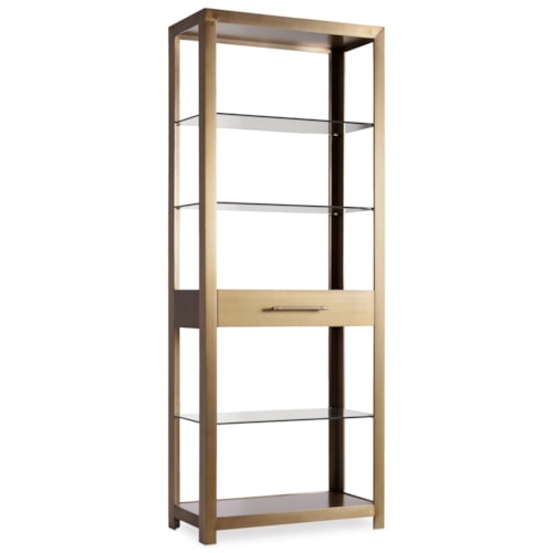 Contemporary 5-Shelf Open Bookcase