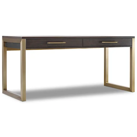 Contemporary 2-Drawer Short Wooden Writing Desk
