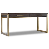 Contemporary 2-Drawer Short Wooden Writing Desk