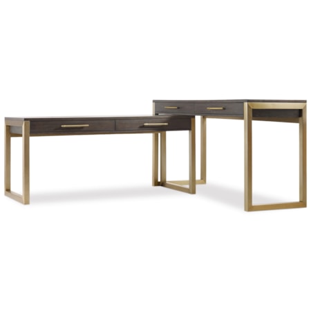 2-Drawer Short Wooden Writing Desk