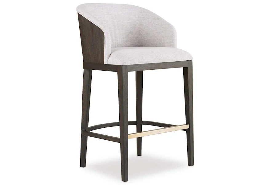 Curata Upholstered Bar Stool by Hooker Furniture at Miller Waldrop Furniture and Decor