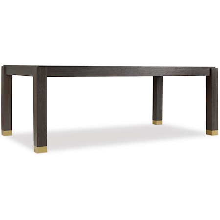 Contemporary 82" Dining Table with Leaves