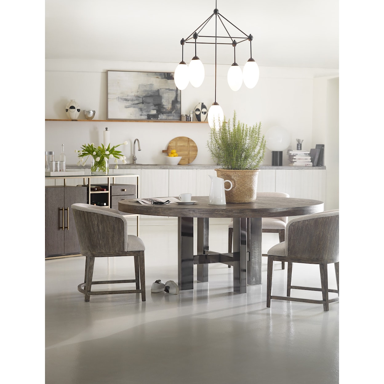 Hooker Furniture Curata Large Modern Round Dining Table