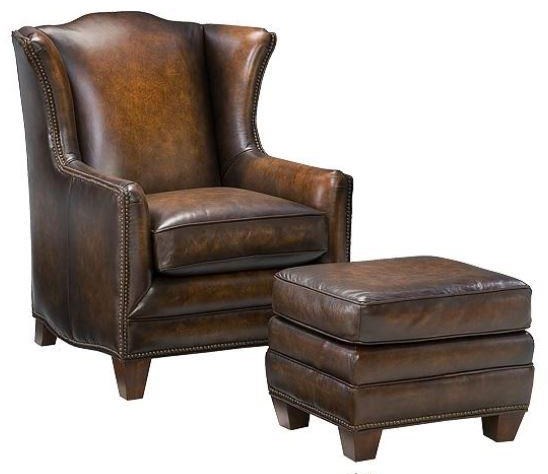 Hickory top chair ottoman