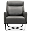 Hooker Furniture Efron Club Chair with Black Metal Base