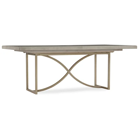 Contemporary 80" Dining Table with 20" Leaf