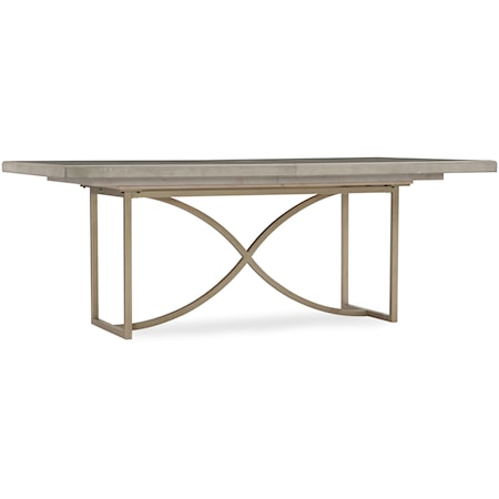 Contemporary 80" Dining Table with 20" Leaf