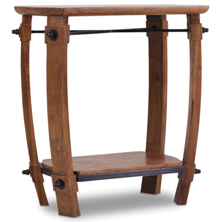 Chairside Table with Shelf