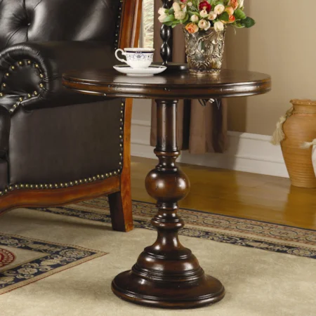 Round Pedestal Accent Table